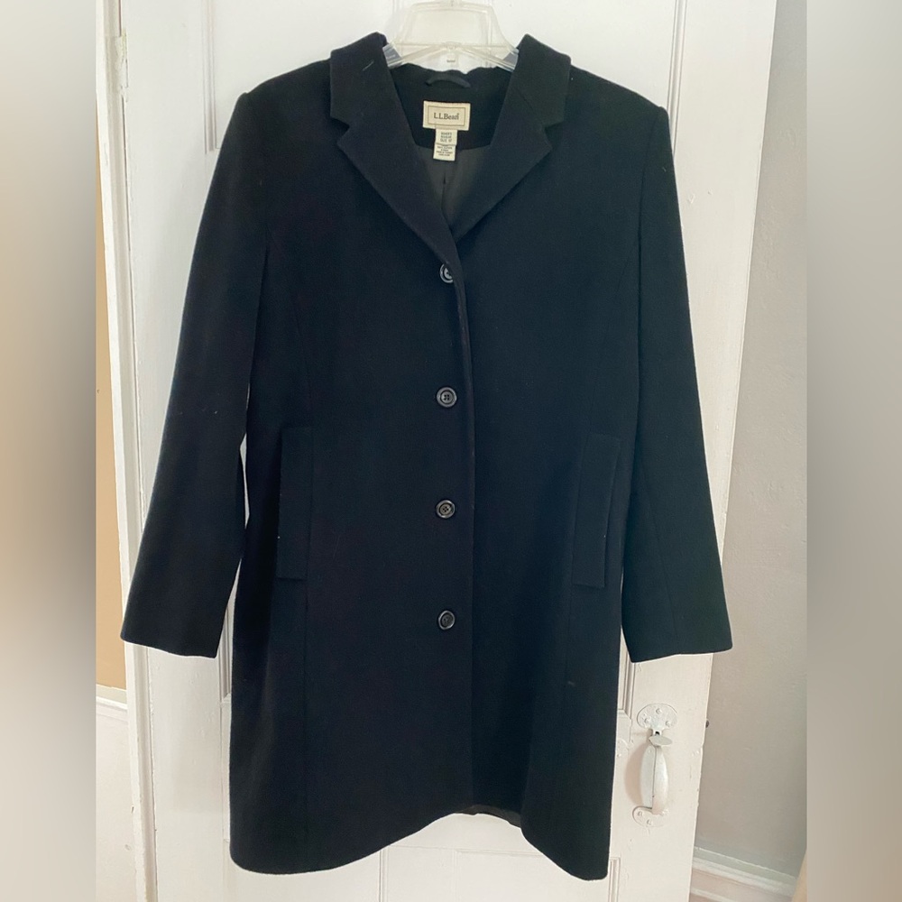 L.L. Bean Women's Classic Black Trench Coat